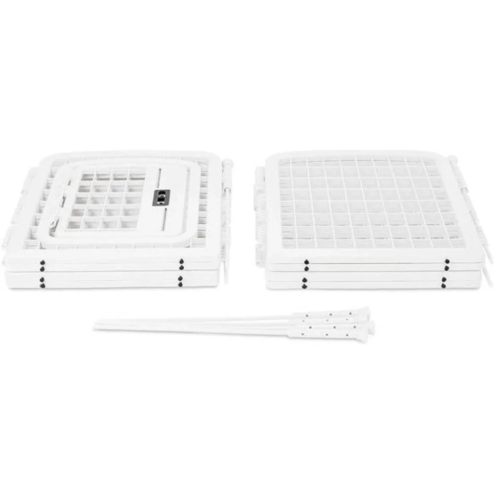 8-Panel Octagonal Plastic Pet Pen Fence Enclosure With Gate, 59 x 58 x 28 Inches